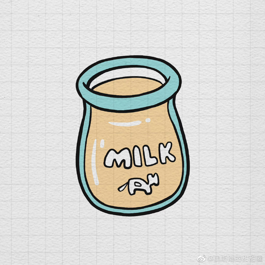 一瓶牛奶简笔画画法步骤-图7