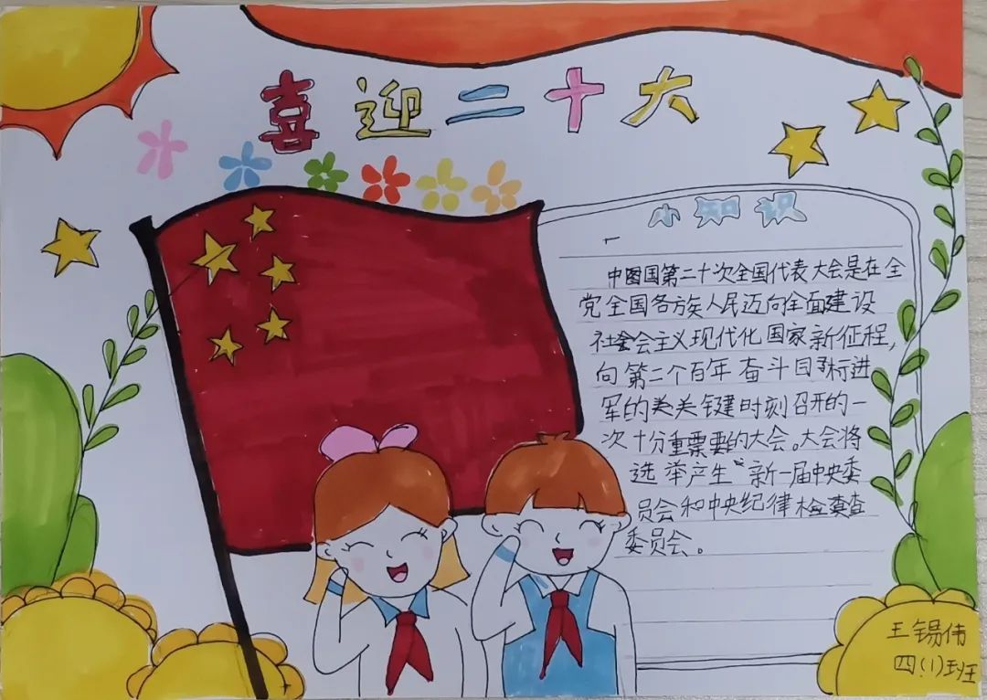 “红领巾喜迎二十大,好少年共筑强国梦”手抄报精致又漂亮-图5