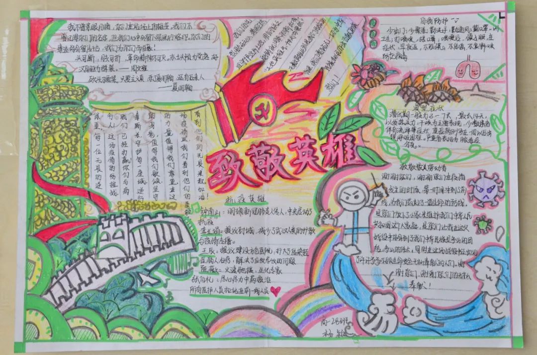 关于致敬最美逆行者的手抄报-图4