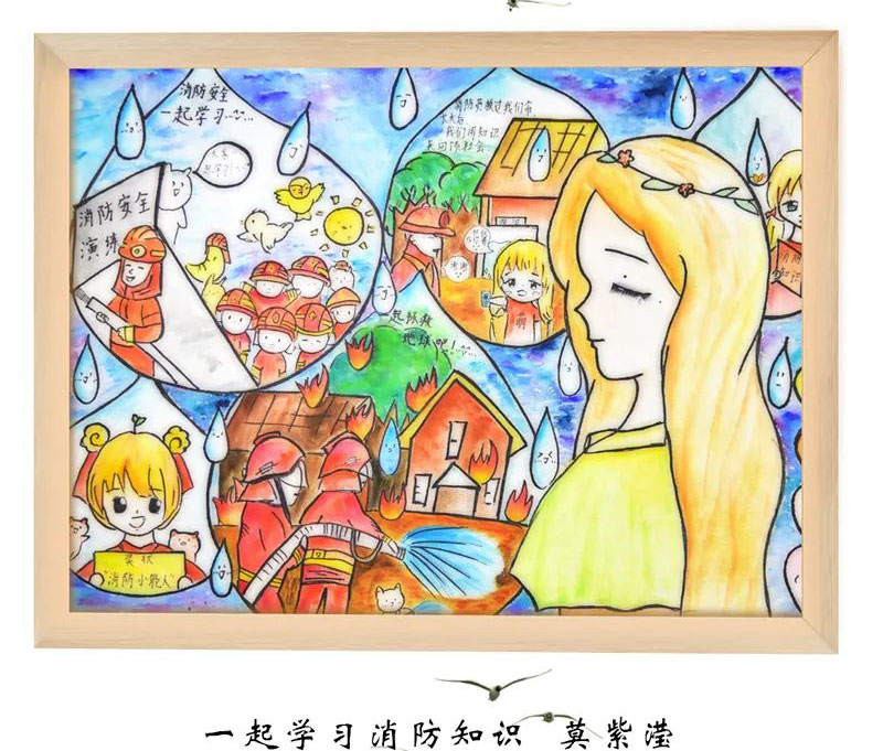 简单又漂亮的小学生消防安全儿童绘画-图4