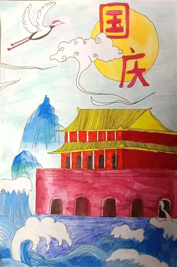 “祖国如此美丽”国庆主题绘画作品-图9