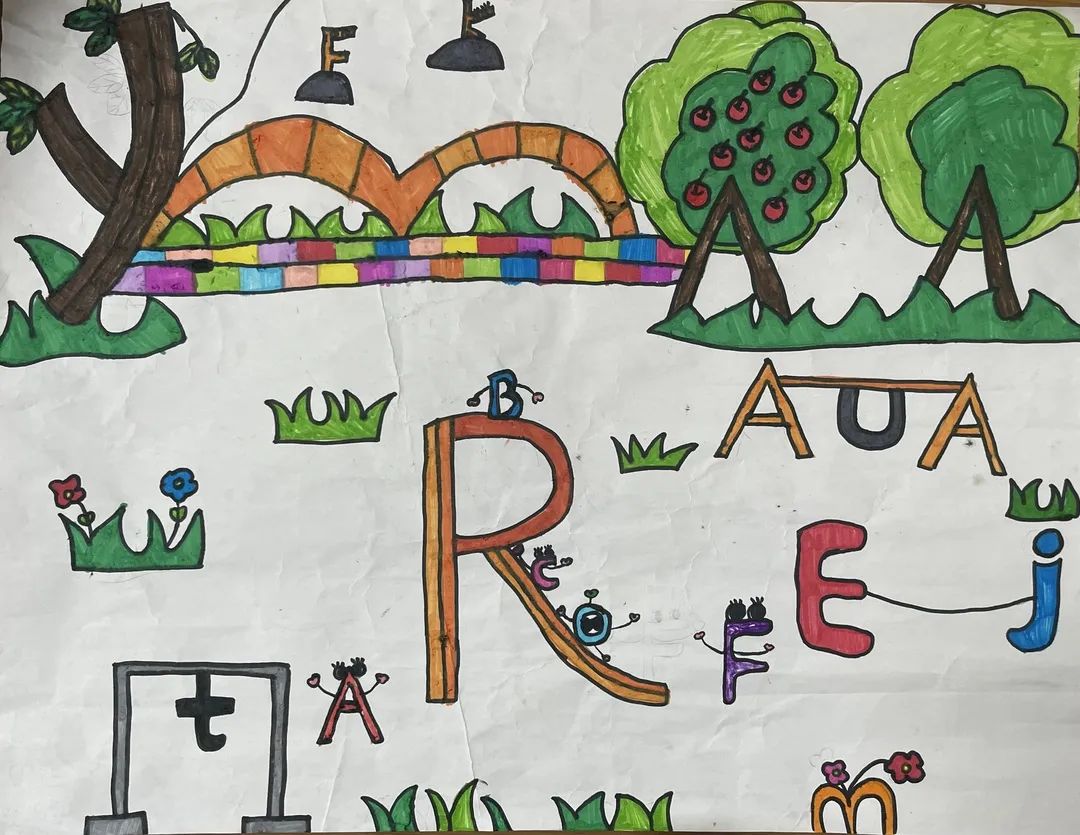 英语创意绘画 三年级字母画-图9