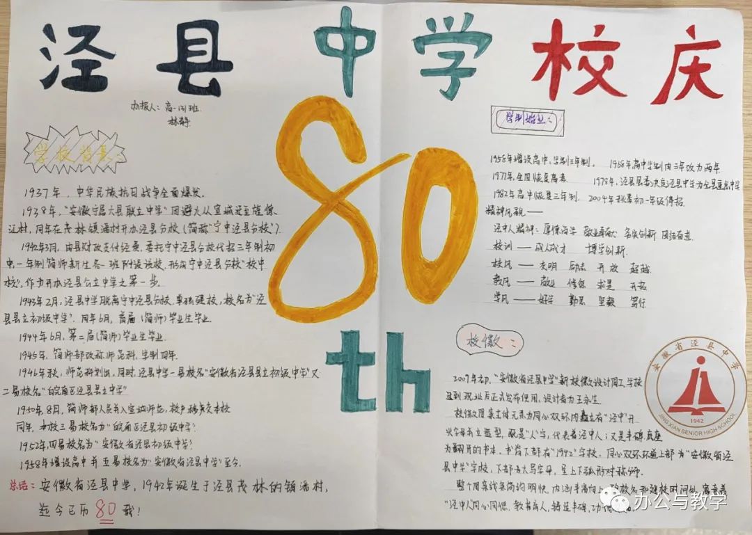 以校庆为主题的手抄报图片-图2