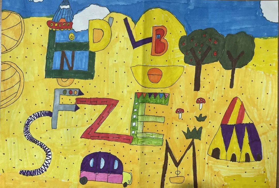 三年级字母画 英语创意绘画-图4