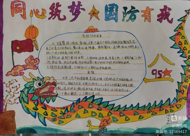 简单的“心系国防 同心筑梦”手抄报怎么画-图5