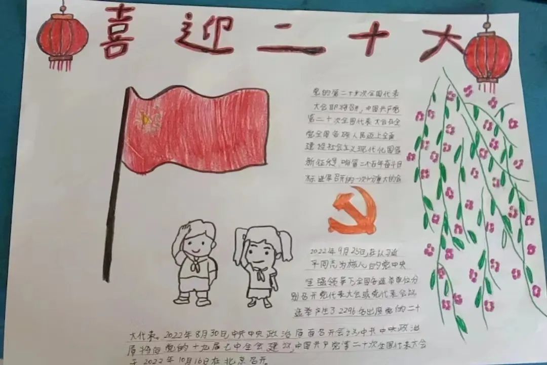 “中国梦 民族魂 喜迎二十大”手抄报图片-图6