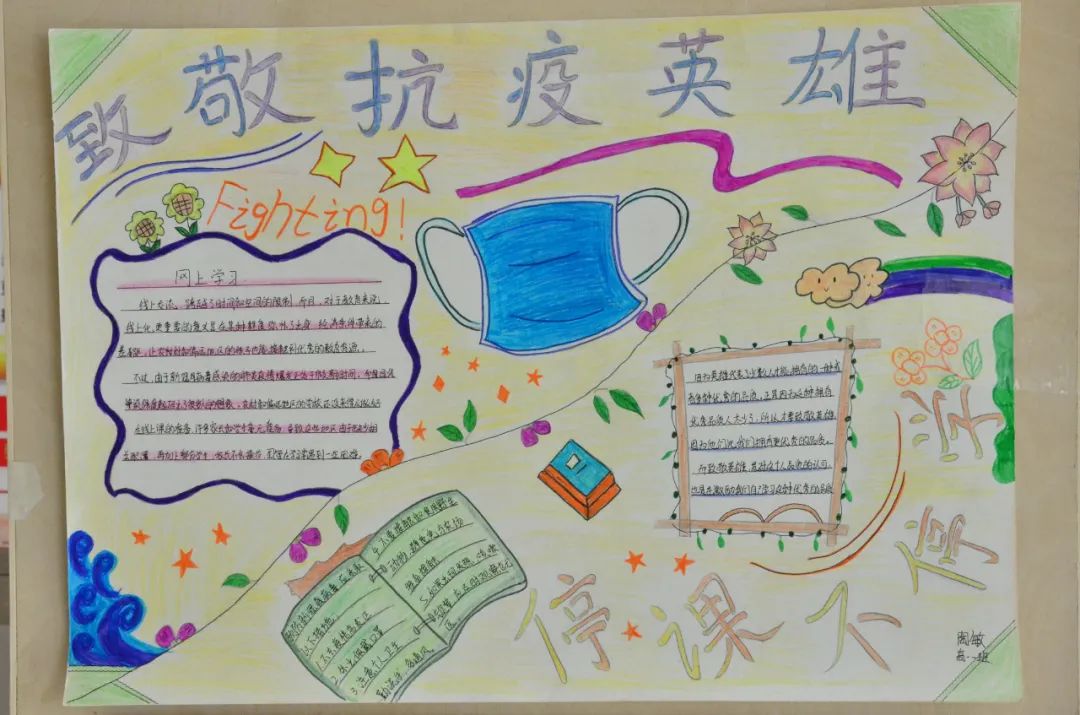 中学“弘扬抗疫精神 赞美抗疫英雄”手抄报-图1