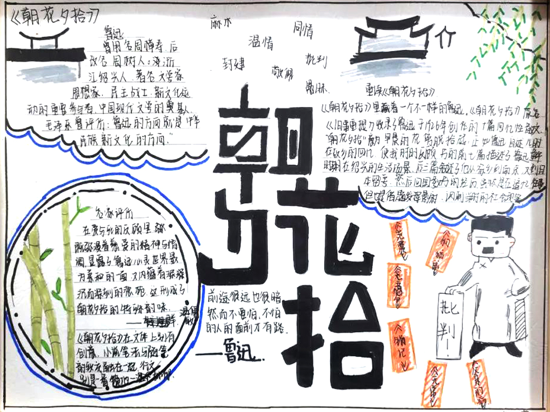 我读名著 《朝花夕拾》手抄报简单好画-图2