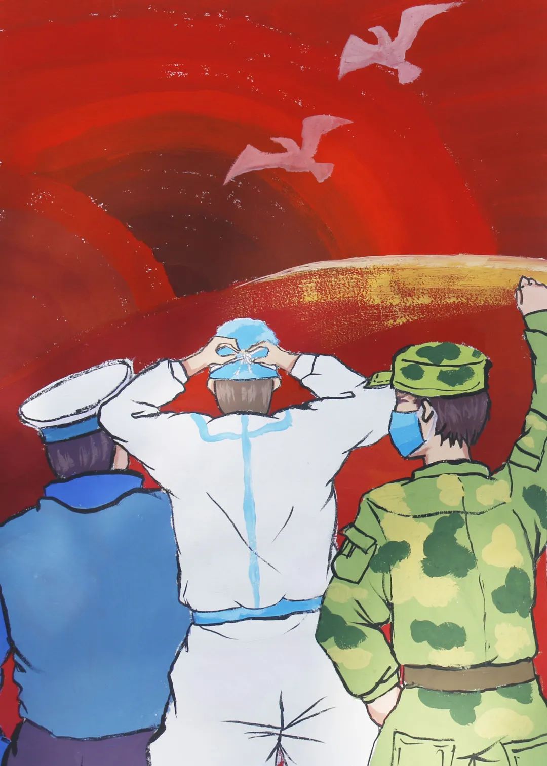 展美丽中国 庆国庆喜迎二十大主题儿童绘画漂亮-图6