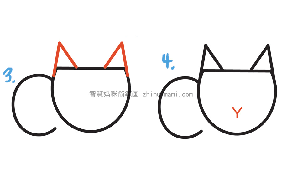 如何画简单可爱的小猫-图2