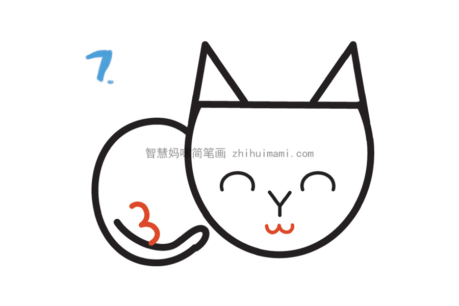 如何画简单可爱的小猫-图4