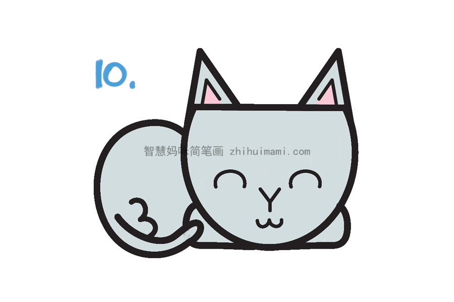 如何画简单可爱的小猫-图6