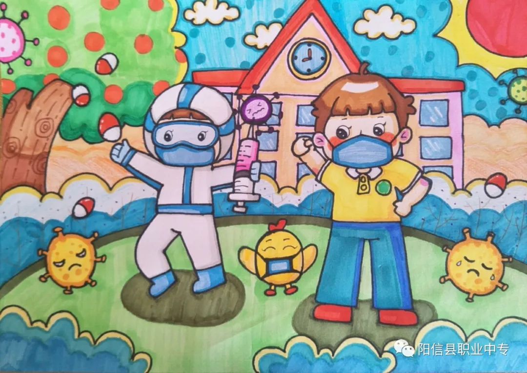 山东“抗击疫情,致敬英雄”主题绘画作品-图5