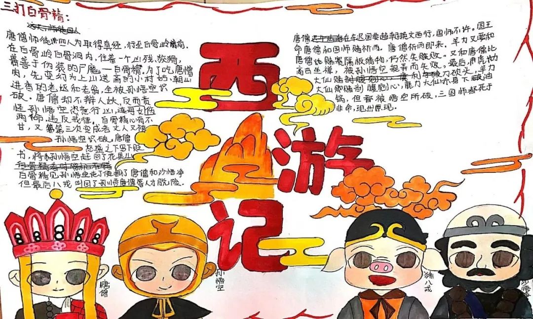 名著《西游记》主题手抄报优秀作品欣赏-图1