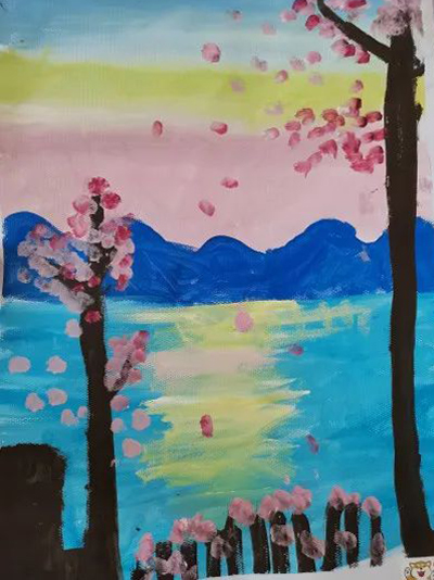 步骤2：《湖光山色》