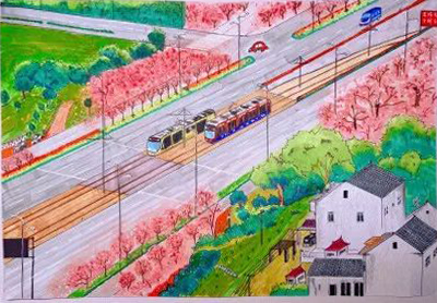 步骤5：《苏州科技城樱花大道》