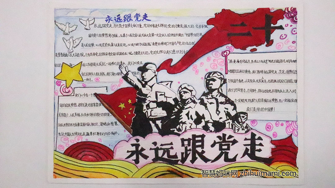 “青春献礼二十大 强国有我新征程”手抄报绘画小报-图2