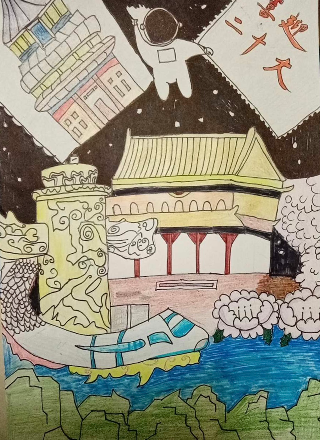 “喜迎党的二十大 我和祖国共成长”手抄报5张-图4