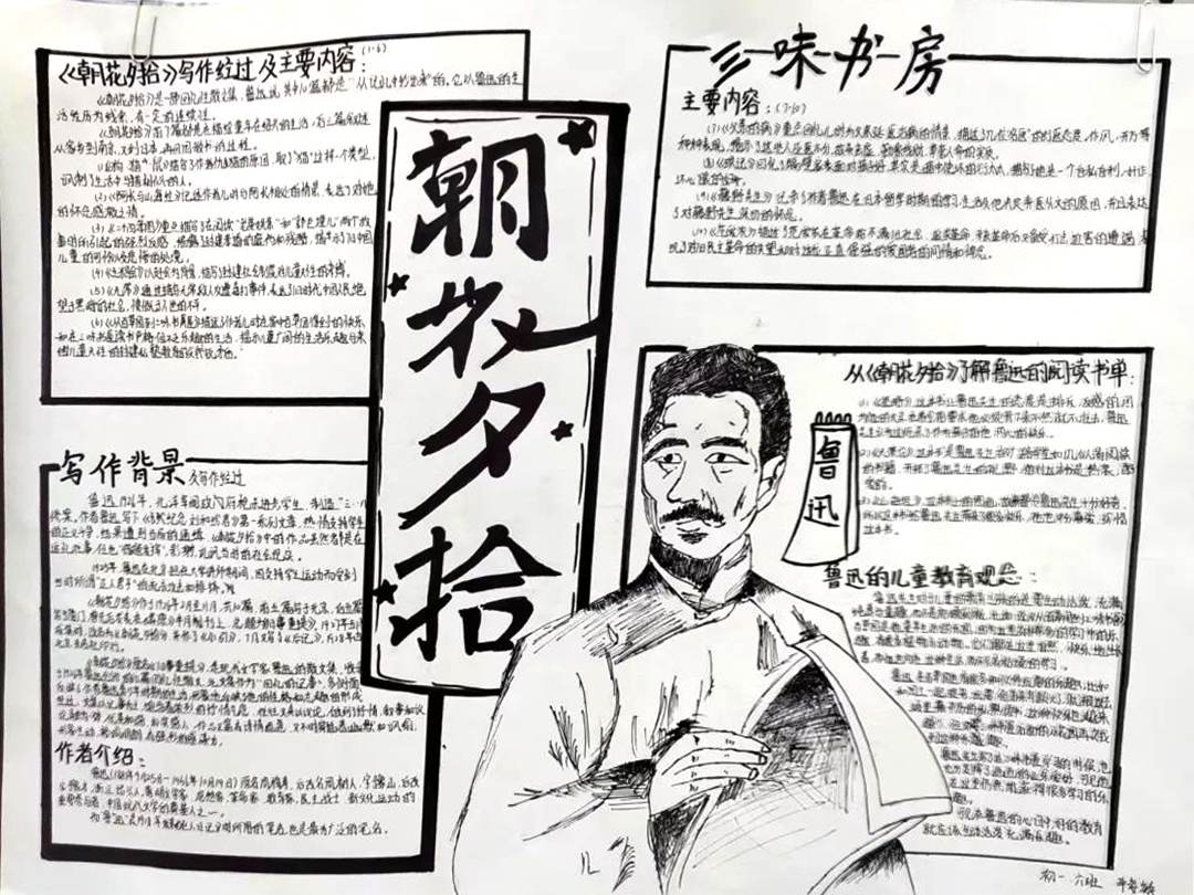  6张关于朝花夕拾主题手抄报 初一-图4