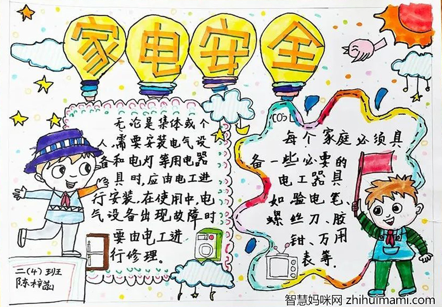 小学生安全用电手抄报图片简单好画-图6