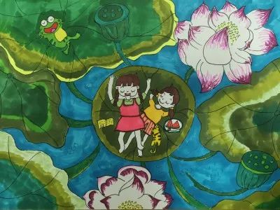 步骤6：《夏日荷塘》