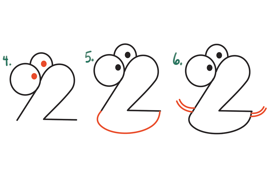 超简单的卡通螃蟹简笔画画法步骤-图2