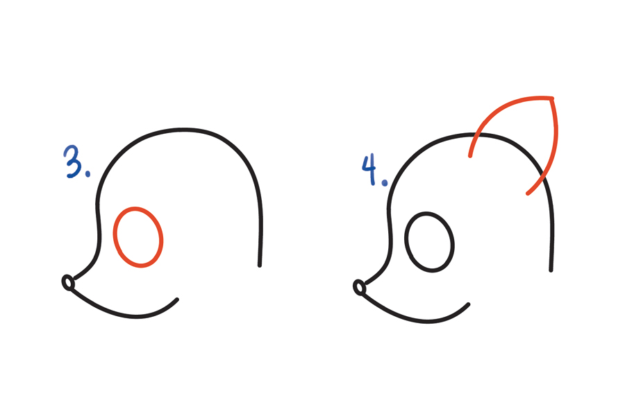可爱的卡通狐狸简单画法步骤-图2