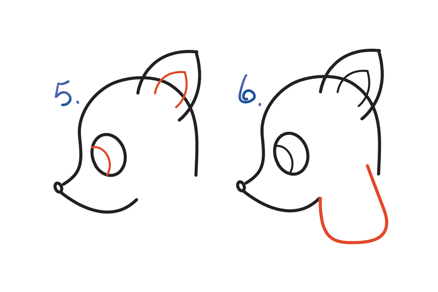 可爱的卡通狐狸简单画法步骤-图3
