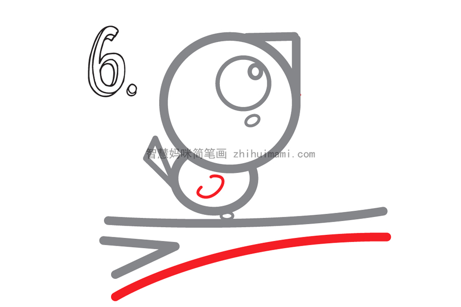 树枝上的可爱小鸟怎么画-图5