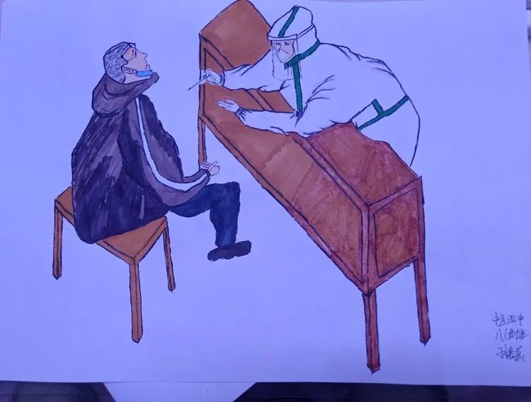 祖国母亲 我爱你 携手抗疫优秀绘画作品-图5