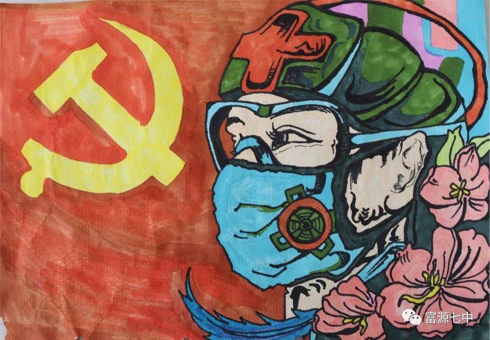 “喜迎党的二十大”优秀绘画作品（8张）-图5