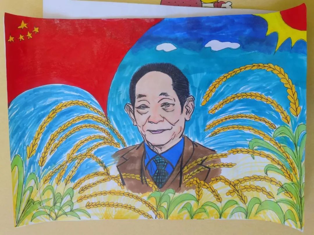 中国科学家袁隆平主题绘画作品-图2
