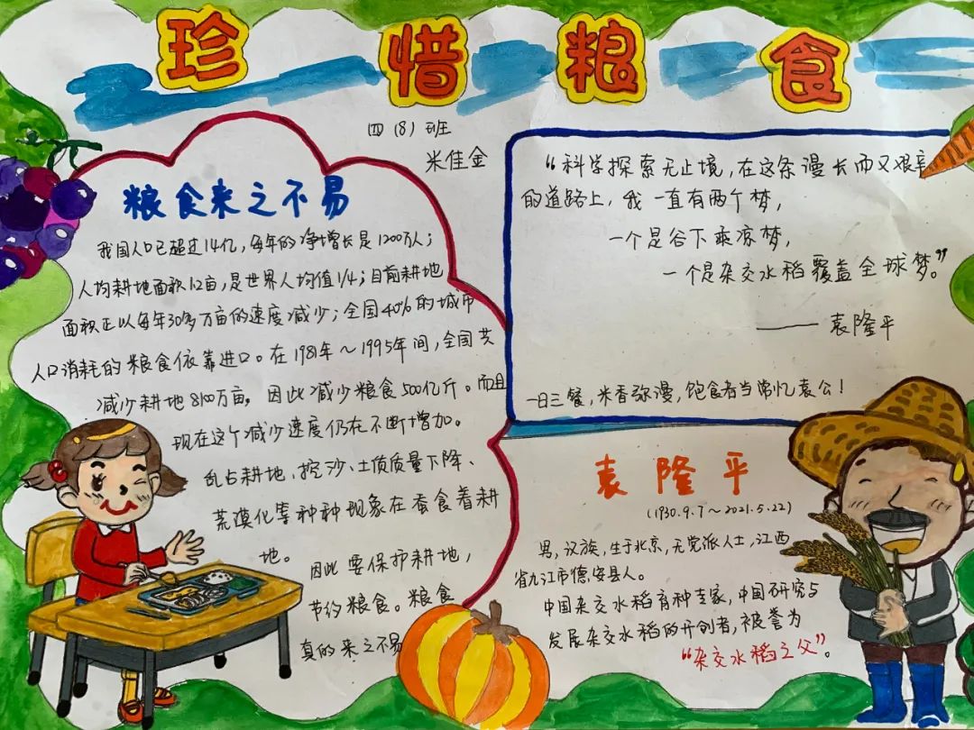 “传承袁隆平精神 争做新时代好队员”主题手抄报-图4