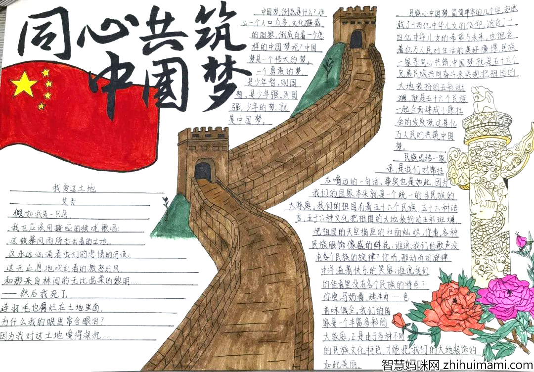 共筑中国梦 喜迎二十大主题手抄报简单漂亮-图4