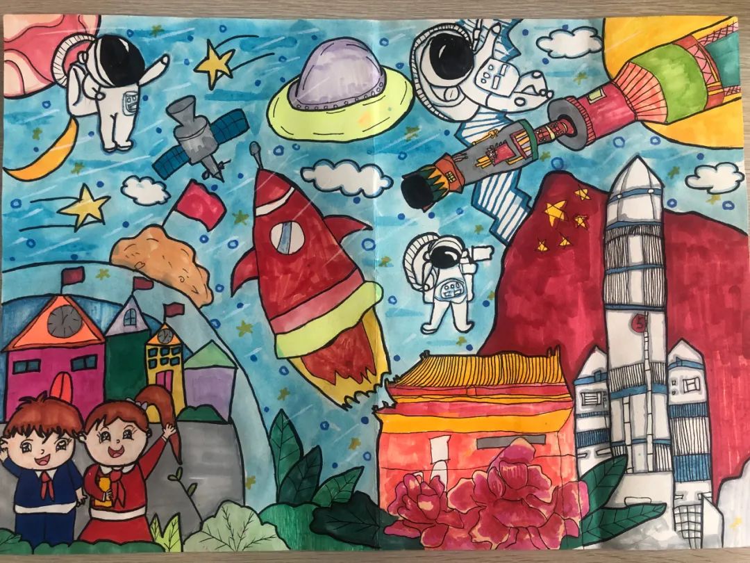 “喜迎二十大 科创筑梦青山”青少年优秀科普绘画作品-图1