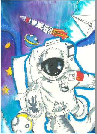 航天主题 科创筑梦青山 青少年优秀科普绘画作品-图7