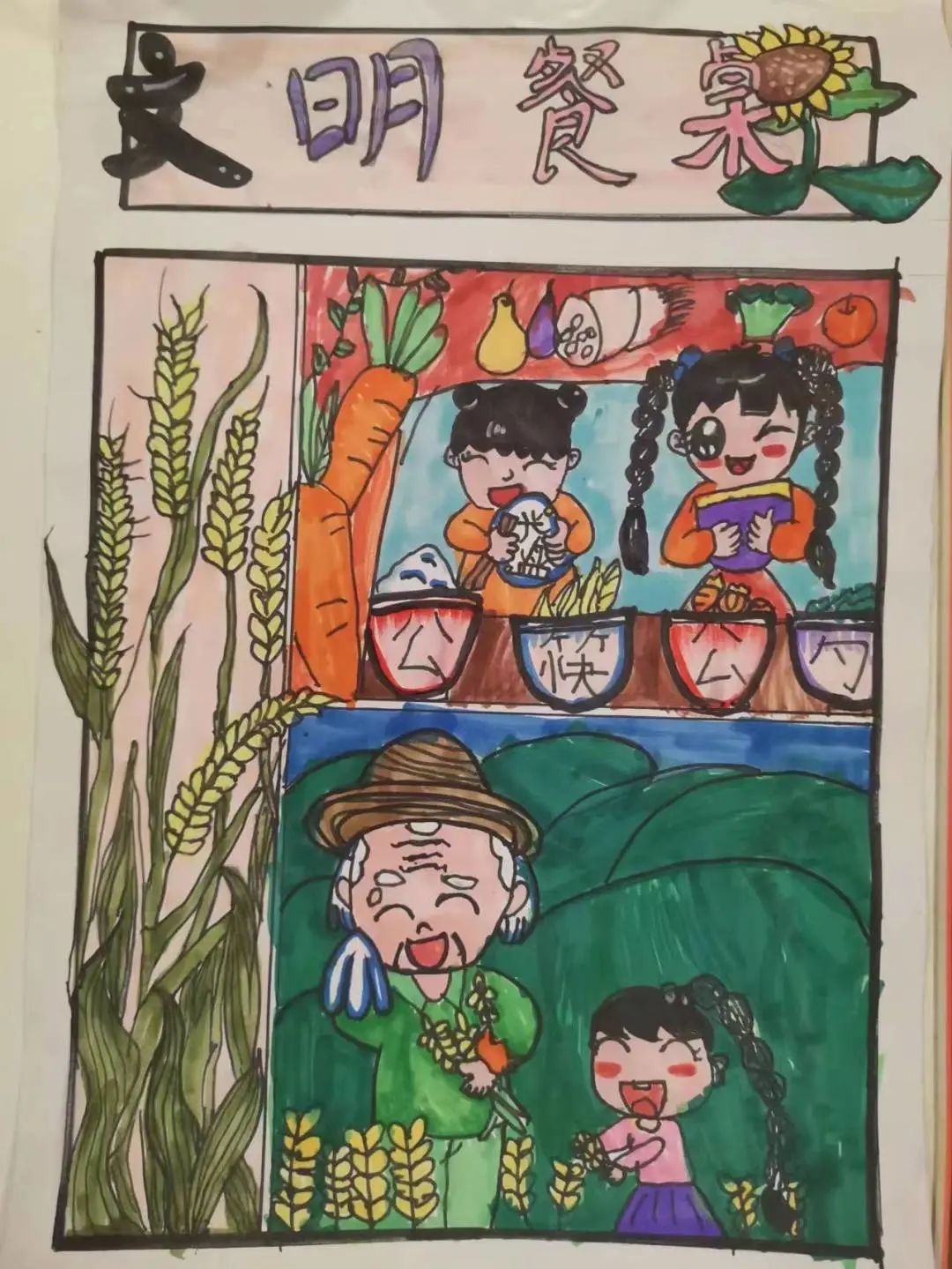 “喜迎二十大 与文明同行”绘画图片5张-图3