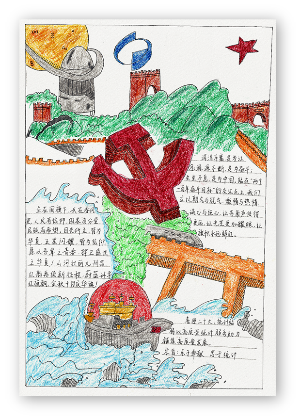 “不忘初心学党史 喜迎二十大开新局”手抄报优秀作品-图3