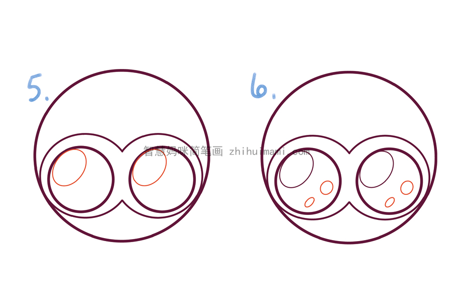 圆滚滚的可爱小鸟简笔画画法步骤-图3