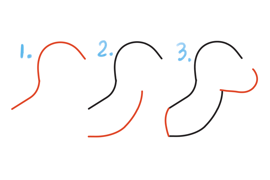 骑独角兽的可爱女孩简笔画画法步骤-图1