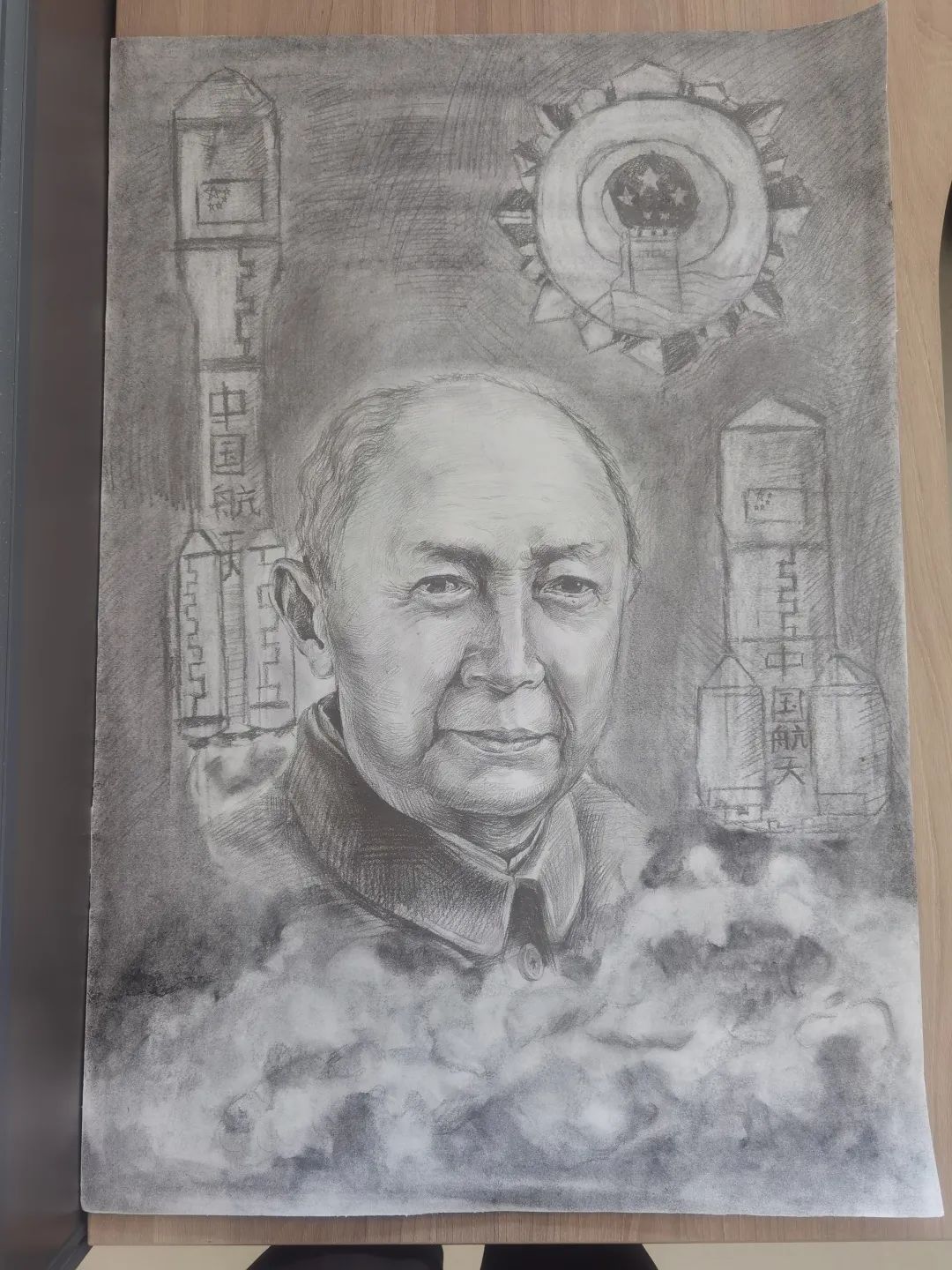 人民科学家钱学森儿童绘画作品-图1
