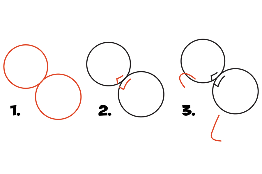 开心的哥哥和妹妹旋转简笔画教程-图1