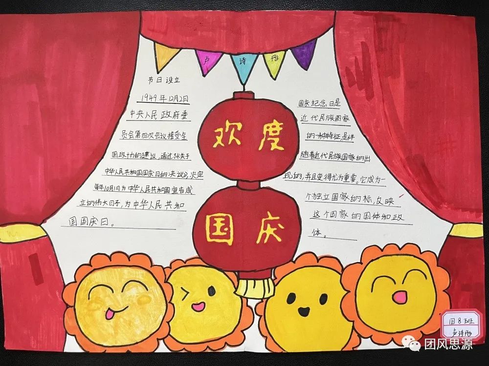2022年国庆节手抄报绘画（8张）-图8