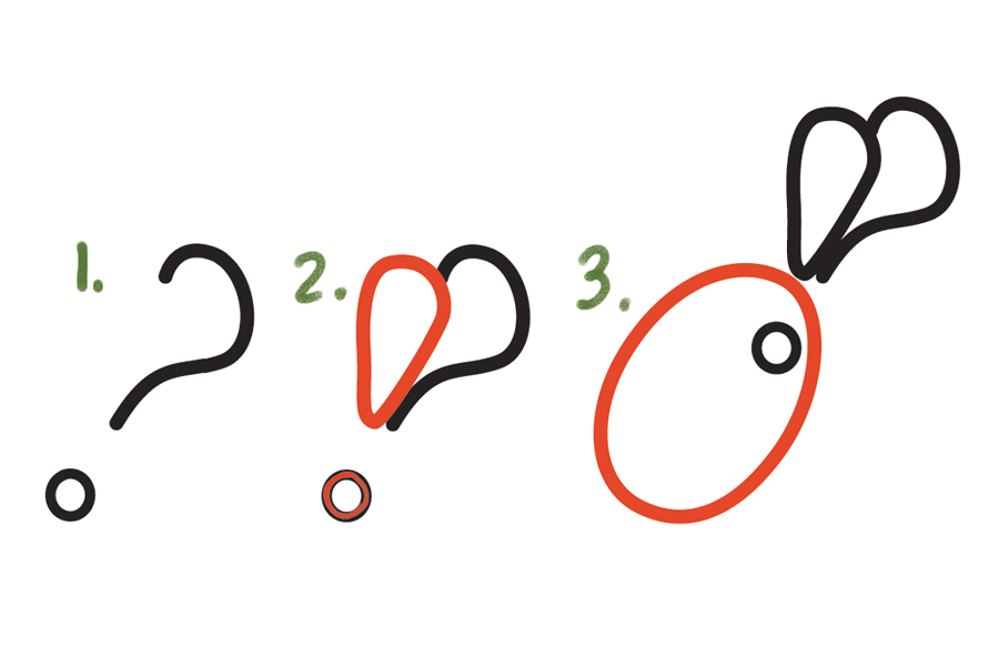 超简单的卡通公鸡简笔画画法步骤-图1