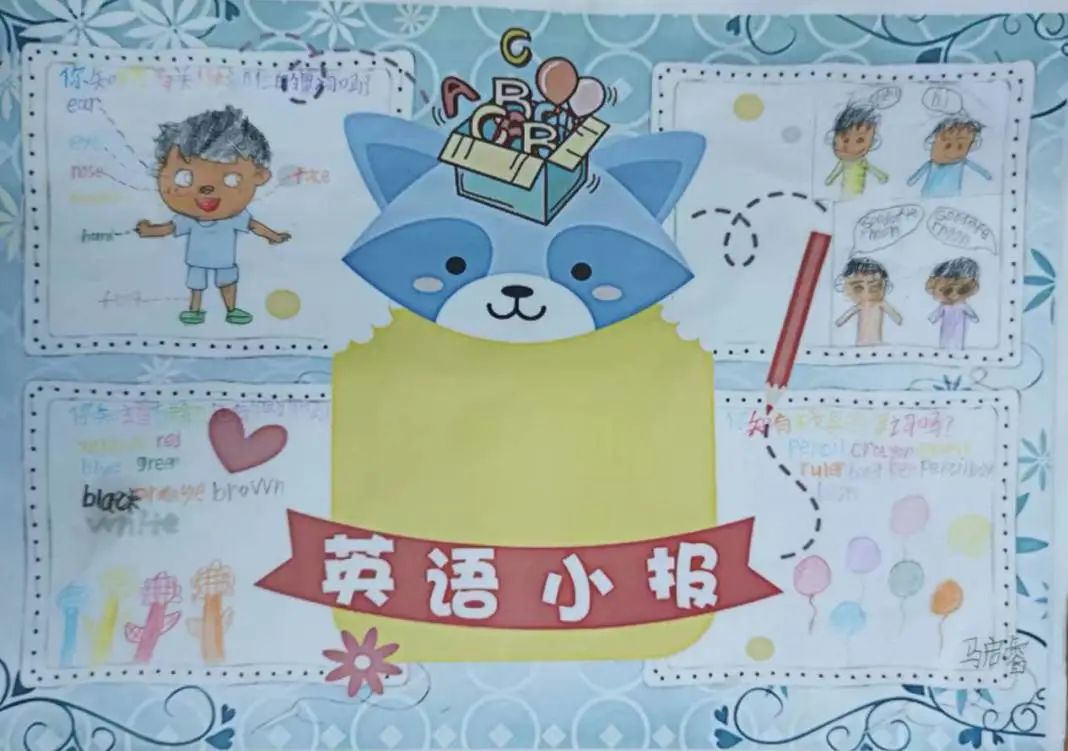 小学三年级英语小报手抄报作品展示-图5