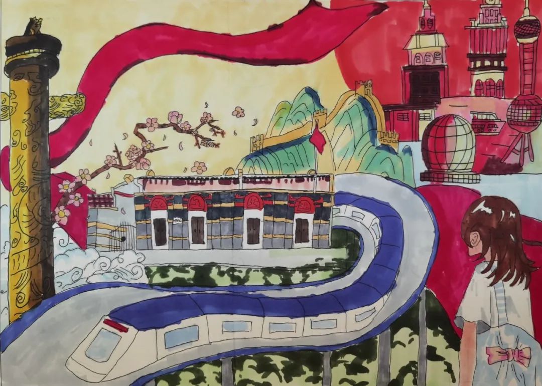 “喜迎二十大 争做好队员”主题绘画8张-图6