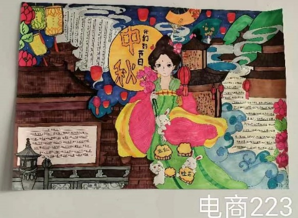 “共话中秋庆团圆 喜迎党的二十大”手抄报简单精美-图2