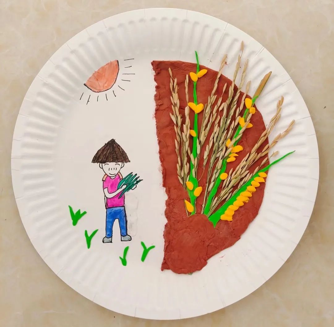 一组漂亮的世界粮食日粘土画作品-图1