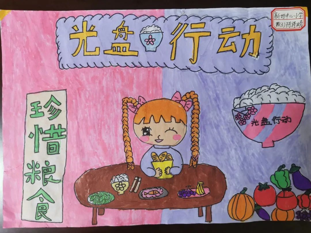小学世界粮食日主题绘画二等奖作品-图7