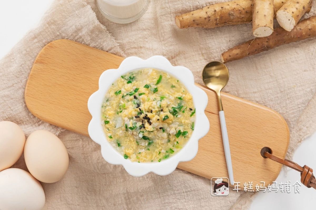 山药肉末蛋浓汤